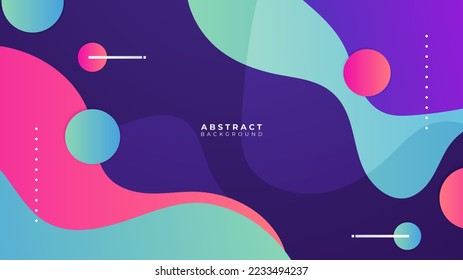 Abstract colorful purple pink shapes presentation background. Gradient dynamic lines background. Modern mosaic pattern colorful geometric design background