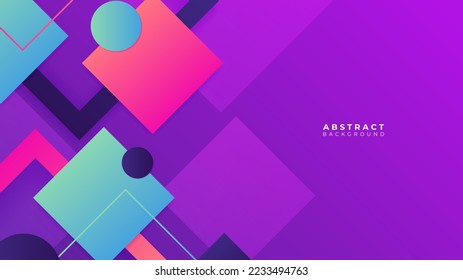 Abstract colorful purple pink shapes presentation background