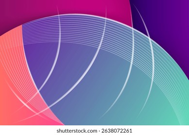 Abstract colorful purple pink shapes presentation background Gradient dynamic lines background Modern mosaic pattern colorful geometric design background. colorful gradient horizontal layout design.
