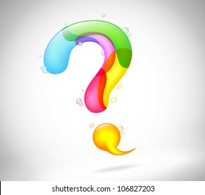 abstract colorful question mark