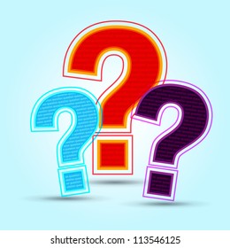 abstract colorful question mark