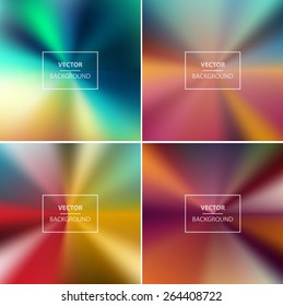 Abstract colorful radial blurred vector backgrounds.  Wallpaper for website, presentation or poster design