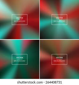 Abstract colorful radial blurred vector backgrounds.  Wallpaper for website, presentation or poster design