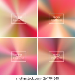 Abstract colorful radial blurred vector backgrounds.  Wallpaper for website, presentation or poster design