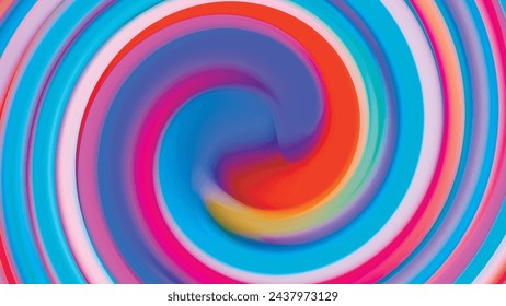 Abstract colorful radial gradient background for design as banner, advertising. Abstract blurred background of multi-colored stripes. Background for design. Vector illustration.