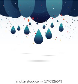 Abstract Colorful Rain, Vector Background Eps.10