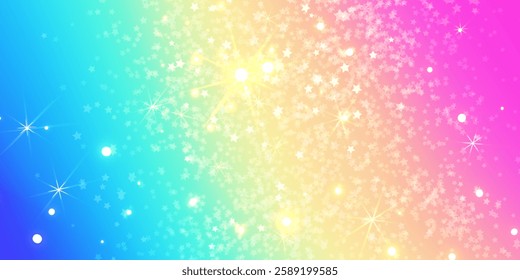 Abstract colorful rainbow background. Vector editable smooth banner template.