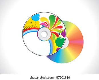 abstract colorful rainbow cd cover template vector illustration