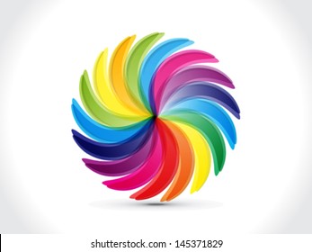 abstract colorful rainbow circle background vector illustration 