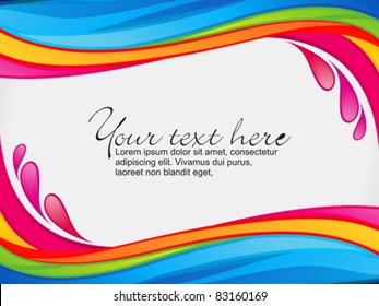 abstract colorful rainbow color splash border vector illustration