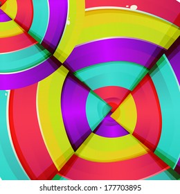 Abstract colorful rainbow curve background design