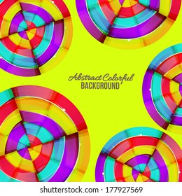 Abstract colorful rainbow curve background design. Vector illustration