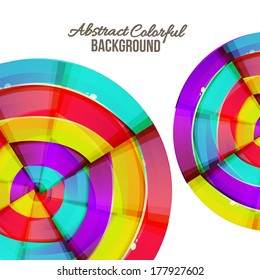 Abstract colorful rainbow curve background design. Vector illustration