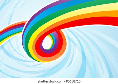 Abstract colorful rainbow flow. Eps 10 transparencies used.