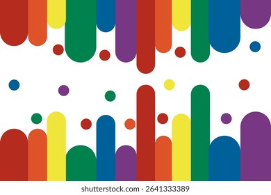 Abstract colorful rainbow pride background 
