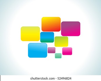 abstract colorful rainbow rectangles vector illustration