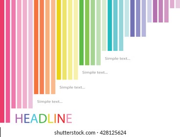Abstract colorful rainbow with space for your text. Vector illustration