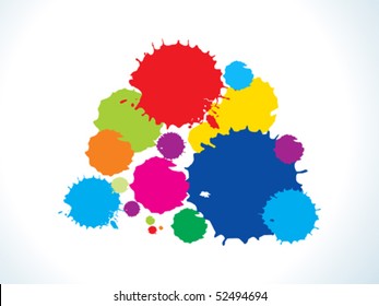 abstract colorful rainbow splashes vector illustration