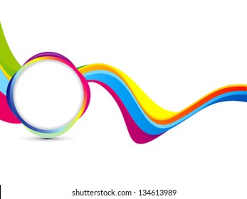 abstract colorful rainbow wave background vector illustration