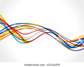 abstract colorful rainbow wave background vector illustration