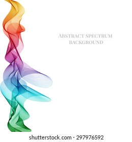 Abstract colorful rainbow wave background, vector illustration
