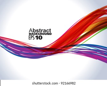 abstract colorful rainbow wave background vector illustration