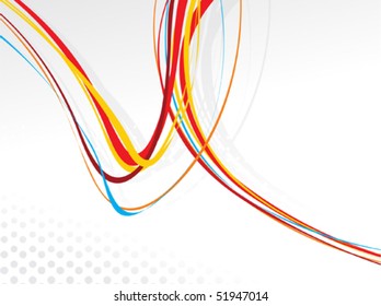 abstract colorful rainbow wave lines with blank space of sample text vector illustration