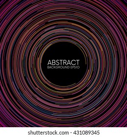 Abstract colorful random circular lines background. Easy to change colors. Vector illustration for banner, poster, flyer, card, postcard, cover, brochure.
