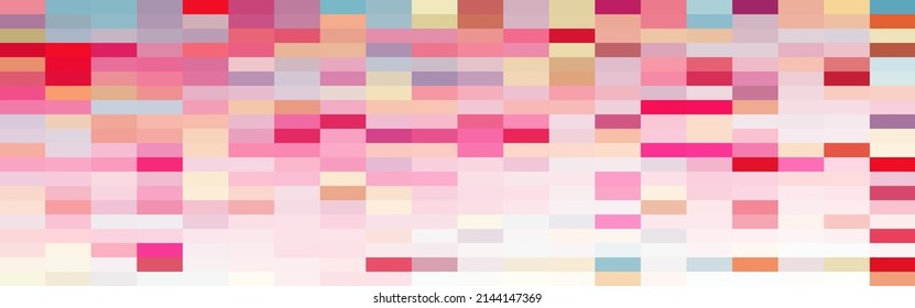 Abstract colorful rectangle mosaic banner background. Vector illustration.