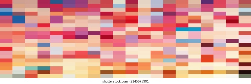 Abstract colorful rectangle mosaic banner background. Vector illustration.