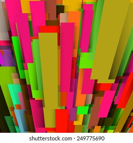 Abstract colorful rectangles background with motion effect perspective design.