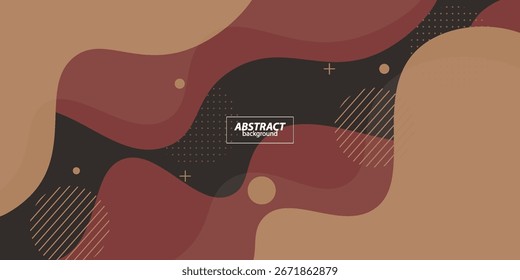 Abstract colorful red and brown background. Simple wave pattern element background design. Vector Eps10