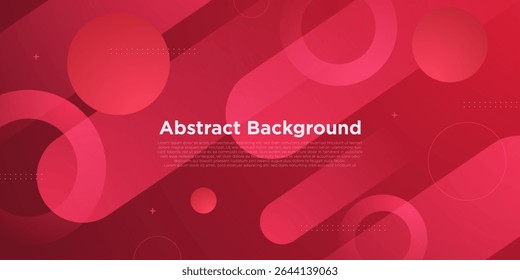 Abstractas fondo de círculo rojo colorido. Anuncio de moda con diseño de fondo de patrón de círculo superpuesto. Vector Eps10