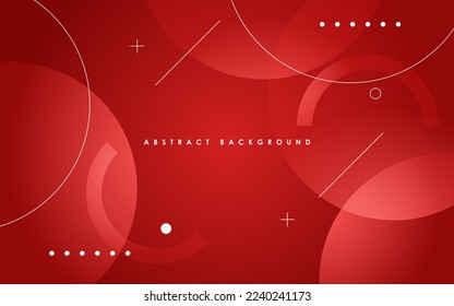 rojo colorido abstracto con luz circular y fondo de forma geométrica. vector eps10