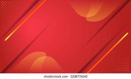 abstract colorful red gradient with gold background design
