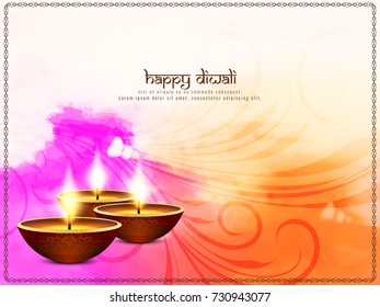 Abstract colorful religious Happy Diwali background