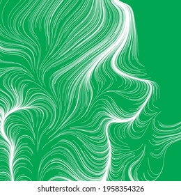 Abstract colorful render of random wavy, curvy, writhe lines design element (Series)