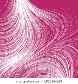 Abstract colorful render of random wavy, curvy, writhe lines design element (Series)