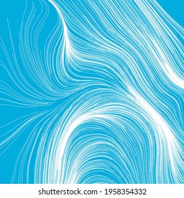 Abstract colorful render of random wavy, curvy, writhe lines design element (Series)