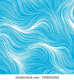 Abstract colorful render of random wavy, curvy, writhe lines design element (Series)
