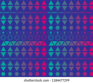 Abstract colorful repeat motif for background, wrapping paper, fabric, surface design. Gradient geometric seamless pattern.