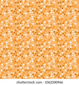 abstract colorful repeating geometric pattern of circles, squares and hexagons. simple pleasing design for surfaces, textile, fabric, wallpaper, covers, stationary, garments, backgrounds and backdrops