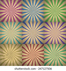 Abstract Colorful Retro Background Vector Illustration with grunge effect