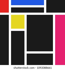 Abstract colorful retro composition background