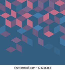 Abstract colorful retro geometric modern template for business or technology presentation and space for your text or subject, vector illustration