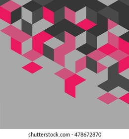 Abstract colorful retro geometric modern template for business or technology presentation and space for your text or subject, vector illustration