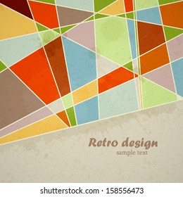 Abstract colorful retro grunge background