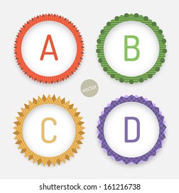 Abstract Colorful Retro labels with place for text or symbol