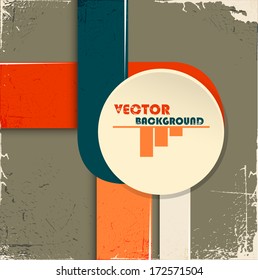 Abstract colorful retro lines