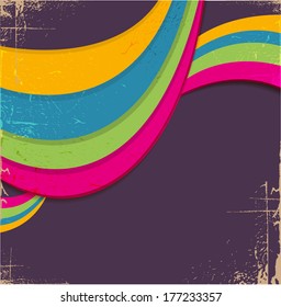 Abstract colorful retro lines